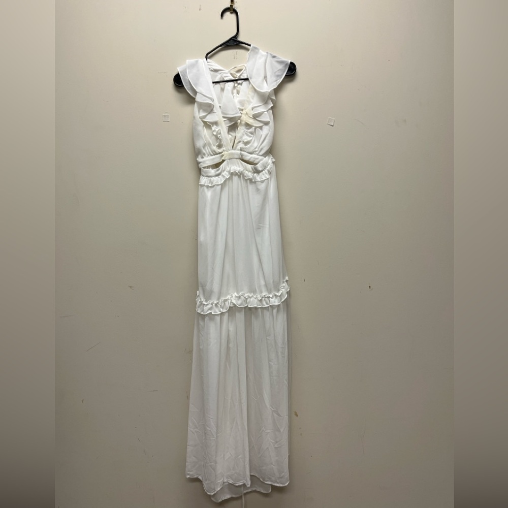 Dress Day White Feminine Maxi dress